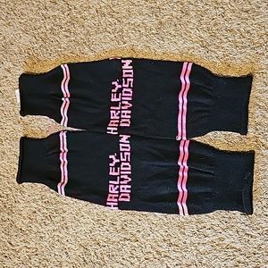 Harley Davidson Pink/Black Knit Leg Warmers